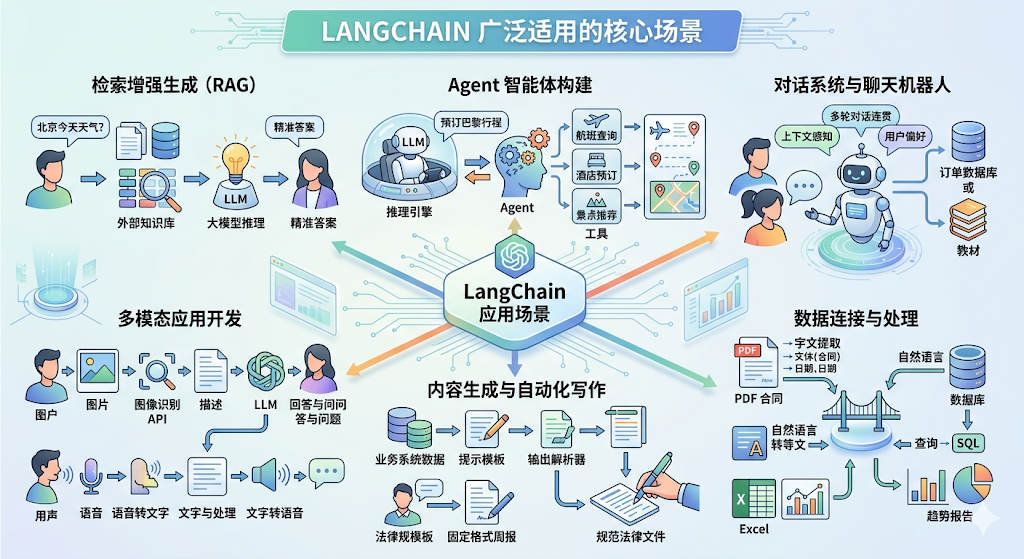 LangChain 广泛适用的核心场景